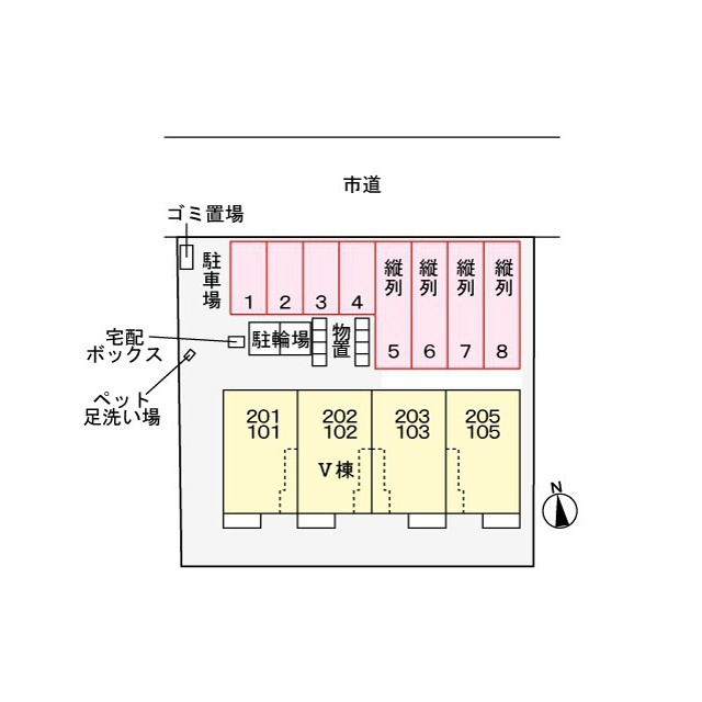 リファインⅤの駐車場