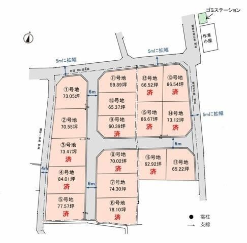 【土地図】 | 伯耆町押口17区画分譲地　497万円～715.8万円