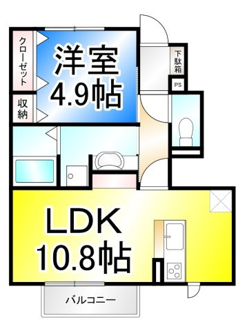 カルポス安茂里の間取り
