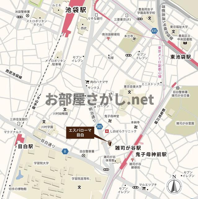 エスパローマ目白の地図