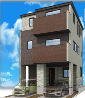 【外観パース】 | 【名古屋市北区柳原1丁目1501新築戸建2号棟】✨️仲介手数料無料✨️清水小学校・八王子中学校