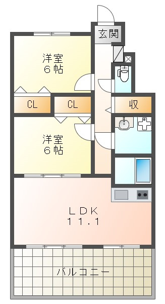 パティオ三木の間取り