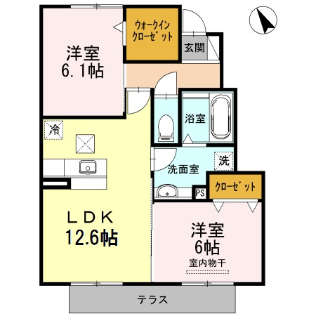 シダーヒルズ 東山　Ｂ棟の間取り