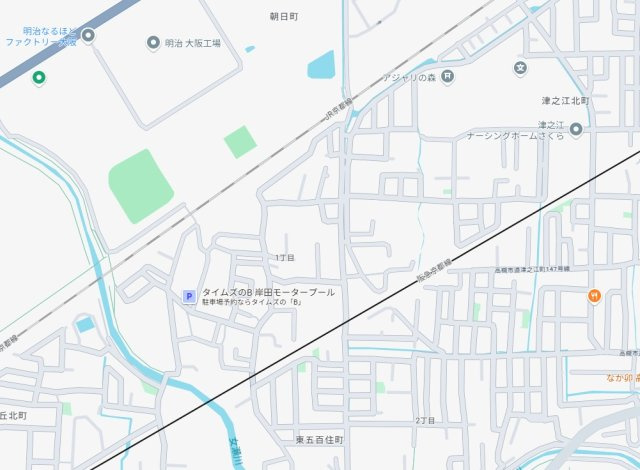 高槻市東五百住町　第7期　新築一戸建ての地図