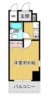 大阪市北区天満4丁目　１Ｋ　オーナーチェンジ物件の間取り