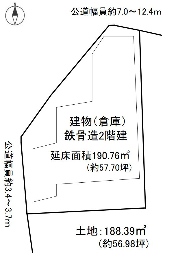 常滑市多屋町1丁目の区画図