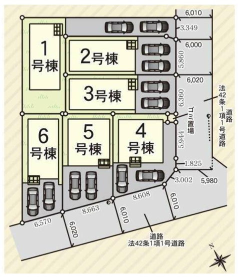 【区画図】 | 東海市富貴ノ台第5　6号棟