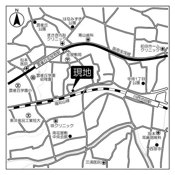 グランジュテ寺畑の地図