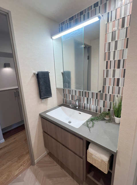 ガーデンハウスの独立洗面台