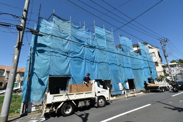 井草2丁目・新築戸建・3号棟の前面道路含む現地写真