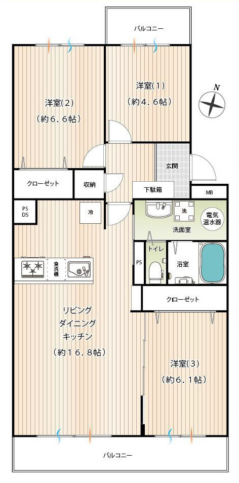 グリーンヒルズ本厚木の間取り