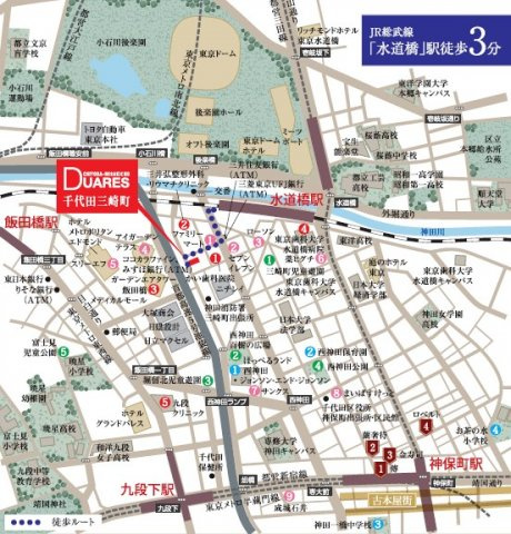 デュアレス千代田三崎町の地図