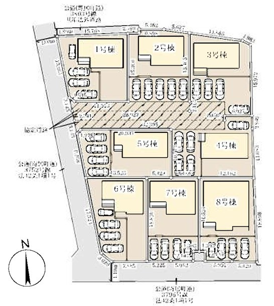 Livele Garden.S　寄居露梨子の区画図|図面と現況が異なる場合、現況を優先とします。【5号棟】