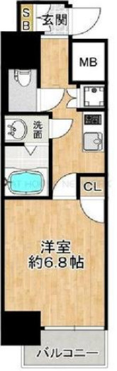 大阪市淀川区十三本町　１Ｋ　オーナーチェンジ物件の間取り