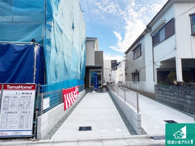 東大阪市豊浦町　第1期　新築一戸建ての外観|お客様に長く安心して住んでいだだける事にこだわった家づくり！住んでからのアフターサービスにもしっかりと取り組んでいます！
