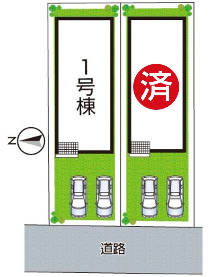 東大阪市大蓮南　第3期　新築一戸建ての区画図|全２区画