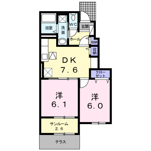 ガーデニアの間取り