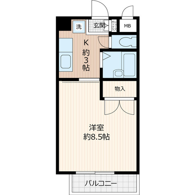 シャトレ新町Ⅱの間取り