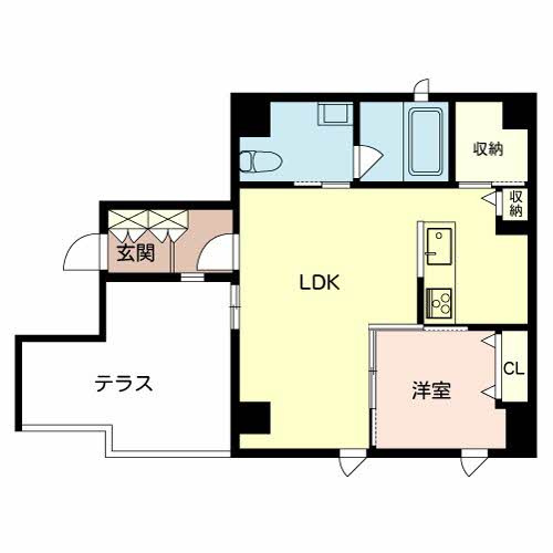 姫路市白銀町の賃貸マンションの間取り