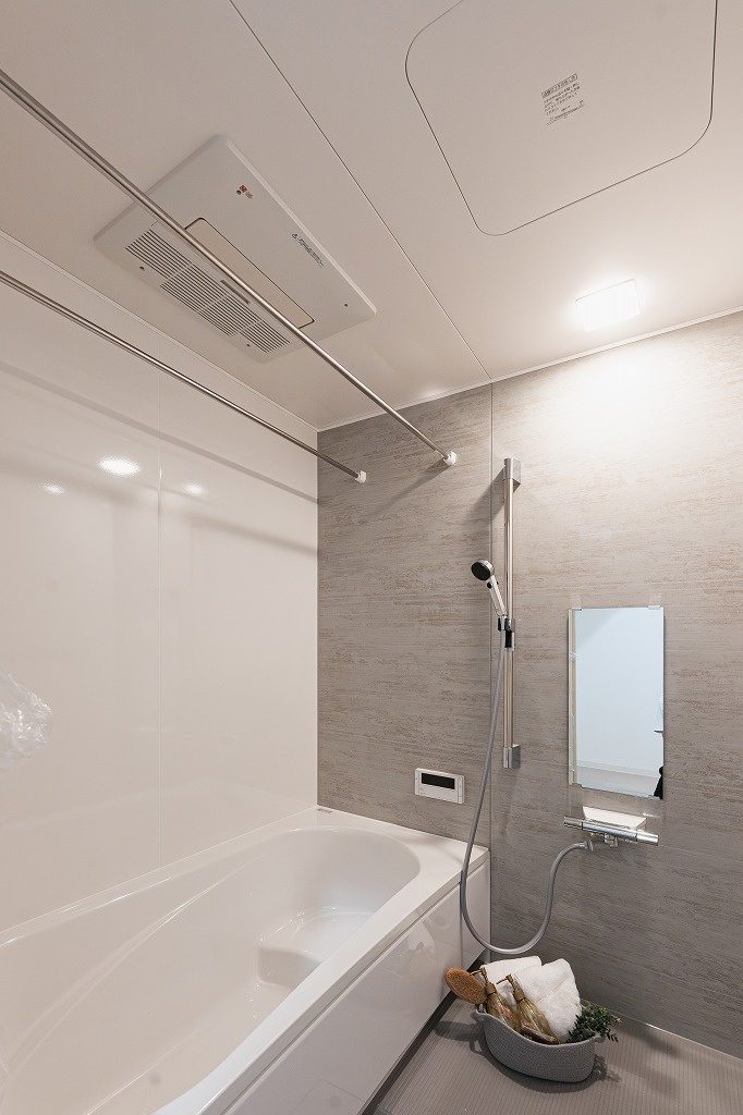 【商談中】乙訓郡大山崎町小字尻江【モデルハウス】の浴室|浴室乾燥機付きユニットバス。