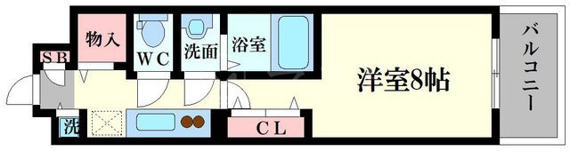 ラグゼ難波南の間取り