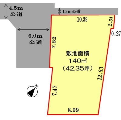 【土地図】 | 鴻巣市宮地２丁目　建築条件付き売地