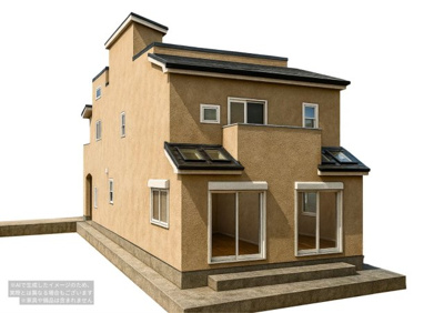 【外観パース】 | 自由が丘新築戸建 | 高台陽当たりが良い南北に長く風通しが良い建物です。建物184.78㎡　土地180.83㎡　4LDK
屋上テラス
