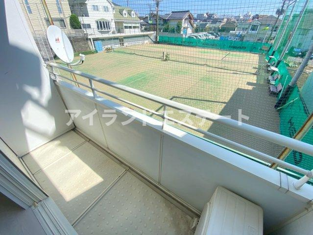 コートハウスⅡ　ペット相談可　リフォーム中　バイク駐輪場無料のバルコニー