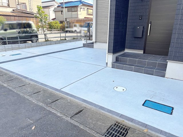 流山市加1丁目　新築戸建て　A号棟の駐車場|カースペースは2台お停めいただけます♪