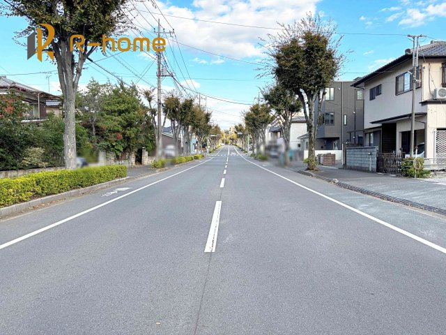 流山市加1丁目　新築戸建て　A号棟の前面道路含む現地写真|堂々！建物完成♪実際のお部屋をご見学可能です♪
ご見学が一番の資料！お気軽にお問い合わせ下さい♪
