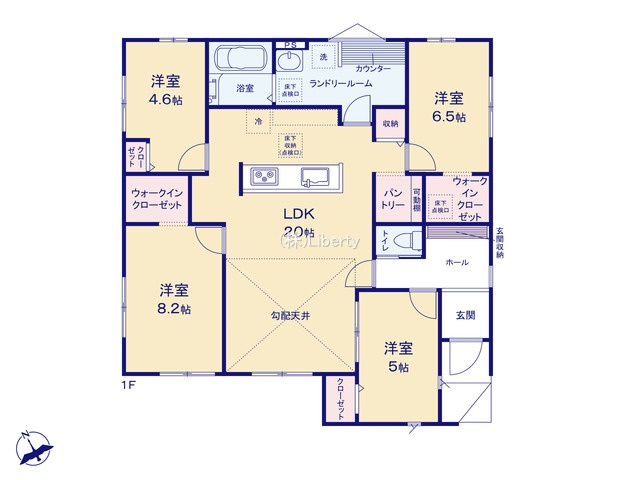 龍ケ崎市城ノ内8期　新築戸建の間取り