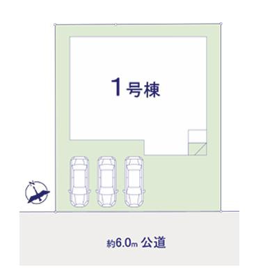 龍ケ崎市城ノ内8期　新築戸建の区画図
