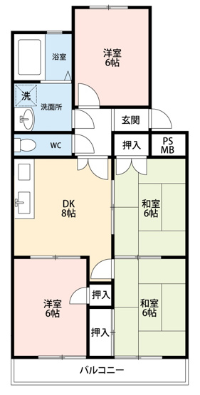 【間取り】 | リバーサイド八番館