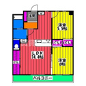 【間取り】 | 駅南第１ケイコービルの間取り