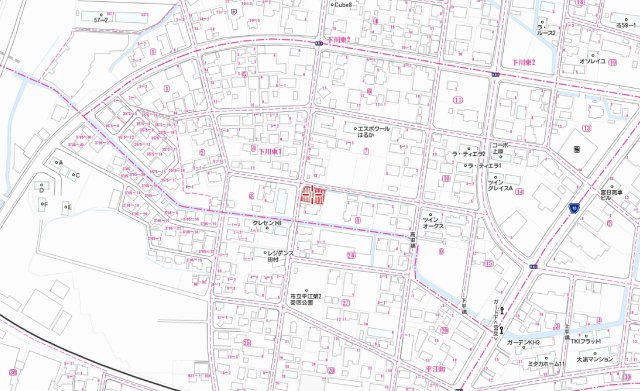 【土地図】 | 都城市下川東1丁目　1,300万円