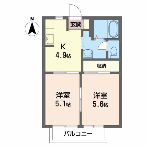 ハイツ白河の間取り