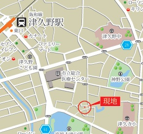 堺市西区家原寺町1丁　建築条件付き売土地の地図