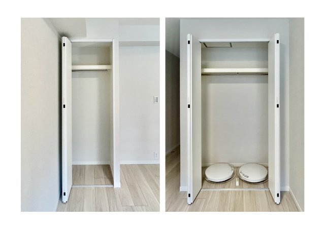 上野永谷タウンプラザの収納|居室にはクローゼットを完備し、自由度の高い家具の配置が叶うシンプルな空間です。お子様の成長と必要になる子供部屋を与えるにはぴったりの間取りですね。