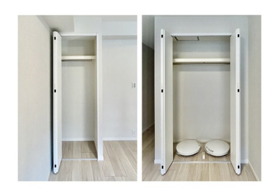 【収納】 | 上野永谷タウンプラザ | 居室にはクローゼットを完備し、自由度の高い家具の配置が叶うシンプルな空間です。お子様の成長と必要になる子供部屋を与えるにはぴったりの間取りですね。