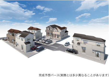沼津市中沢田Ⅰ　新築戸建　全6棟　A棟　　の外観パース|外観パースです