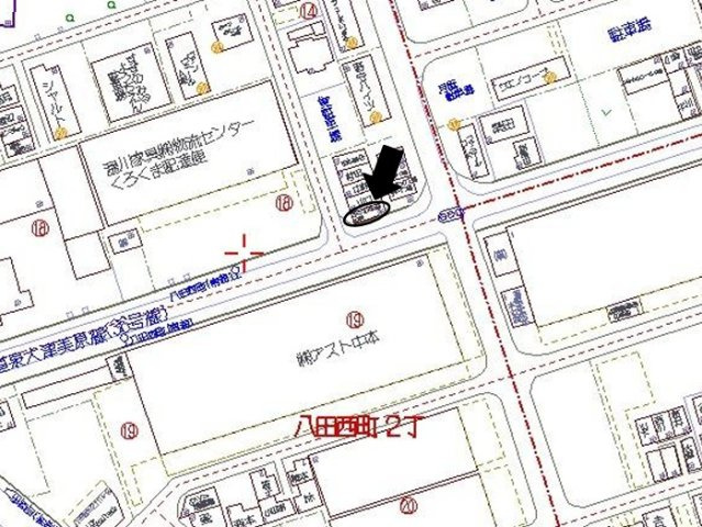 堺市中区八田西町2丁建築条件付き　売土地の地図