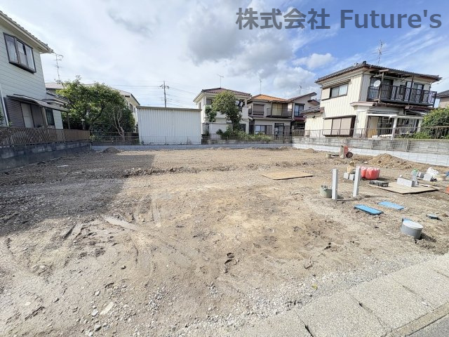 吉川市中曽根1丁目　新築戸建　全2棟　1号棟の外観|現地の写真になります。
