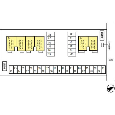 【区画図】 | あけぼの６番館やまさ B棟