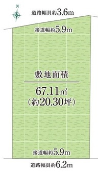 堺市西区草部　建築条件付き売土地の区画図
