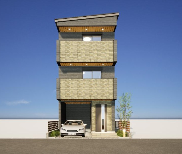 堺市西区草部　建築条件付き売土地の外観パース