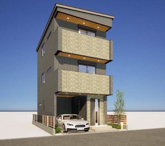 堺市西区草部　建築条件付き売土地の外観パース