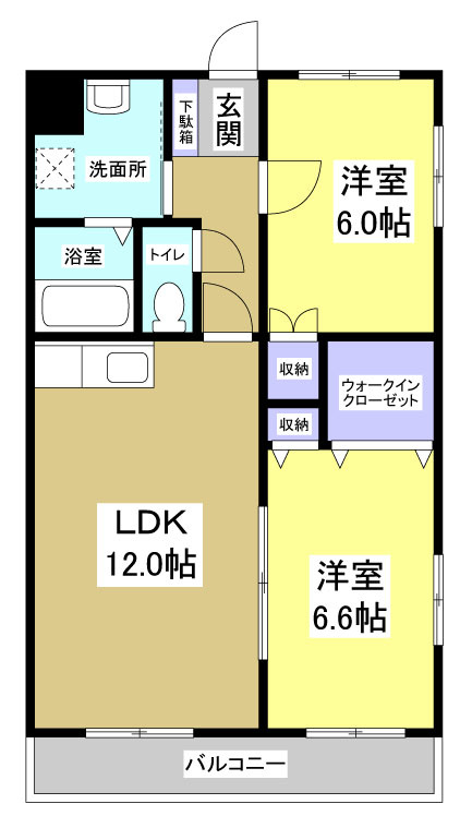 ブライトリー染地台Ⅰの間取り