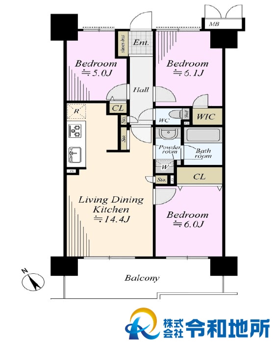 オクトス湘南茅ヶ崎グランドヒルの間取り