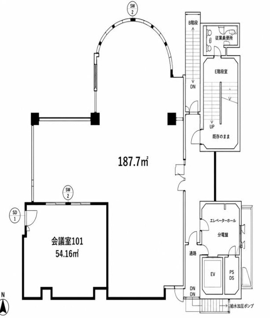 大阪市教育会館東館の間取り