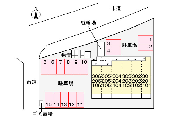 ヒカルサつくば花畑の区画図|その他